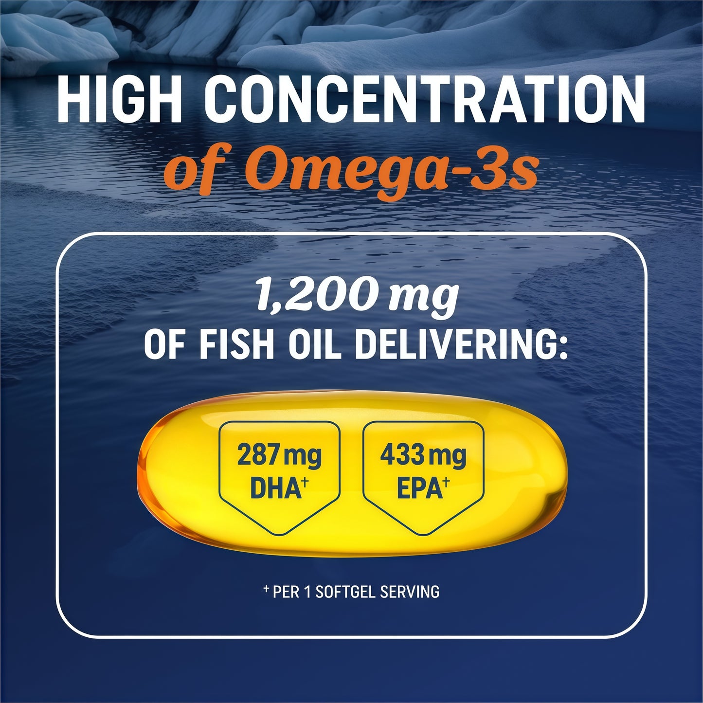 Triple Strength DHA Omega 3 Fish Oil 3600 mg | Over 2100mg Omega-3 Fatty Acids with 860mg of DHA | 1300mg EPA | Best Essential Fatty Acids | Premium Wild Caught & Burpless Fish Oil | 180 Softgels